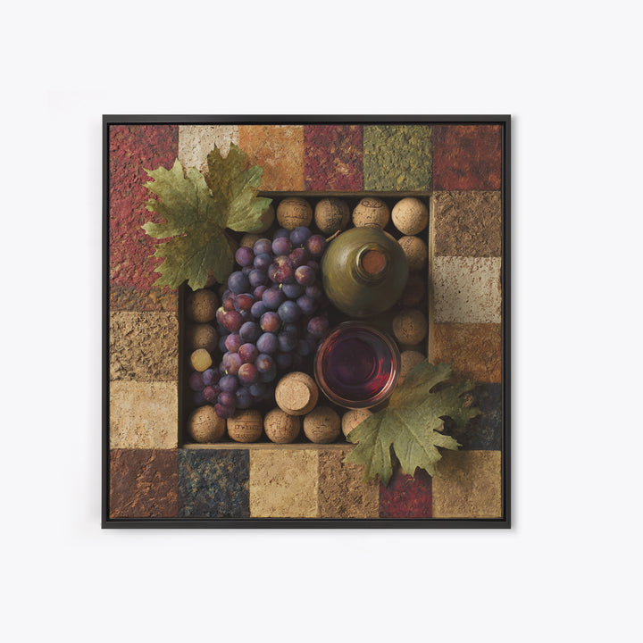 Corks Arranged as Geometric Pattern Canvas Print, Winery Art, Neutral Decor, Winery Decor, Fine Art, Vineyard, Home Decor, WIN-1x1-90