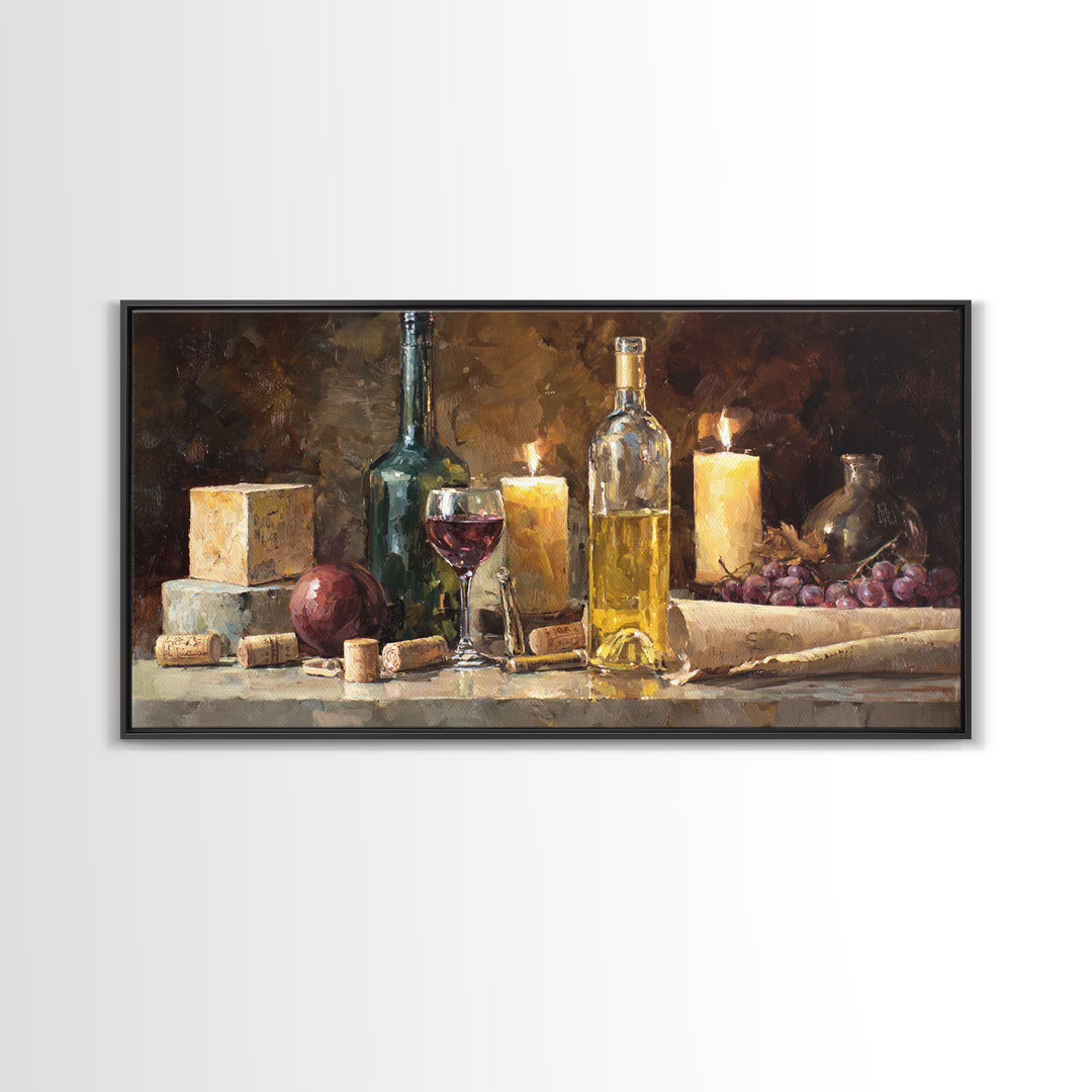 Corks Arranged as Geometric Pattern Framed Canvas Print, Winery Art, Luxury Decor, Winery Decor, Abstract Art, Vineyard, WIN-2x1-14