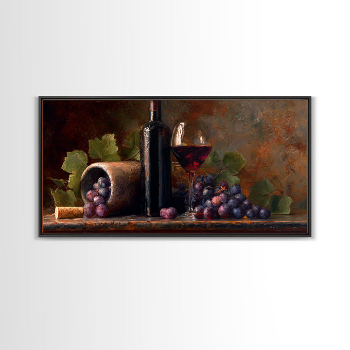 Red Wine Swirl Abstract Framed Canvas Print, Winery Art, Room Decor, Winery Decor, Abstract Art, Vineyard, Printable Wall Art, WIN-2x1-75