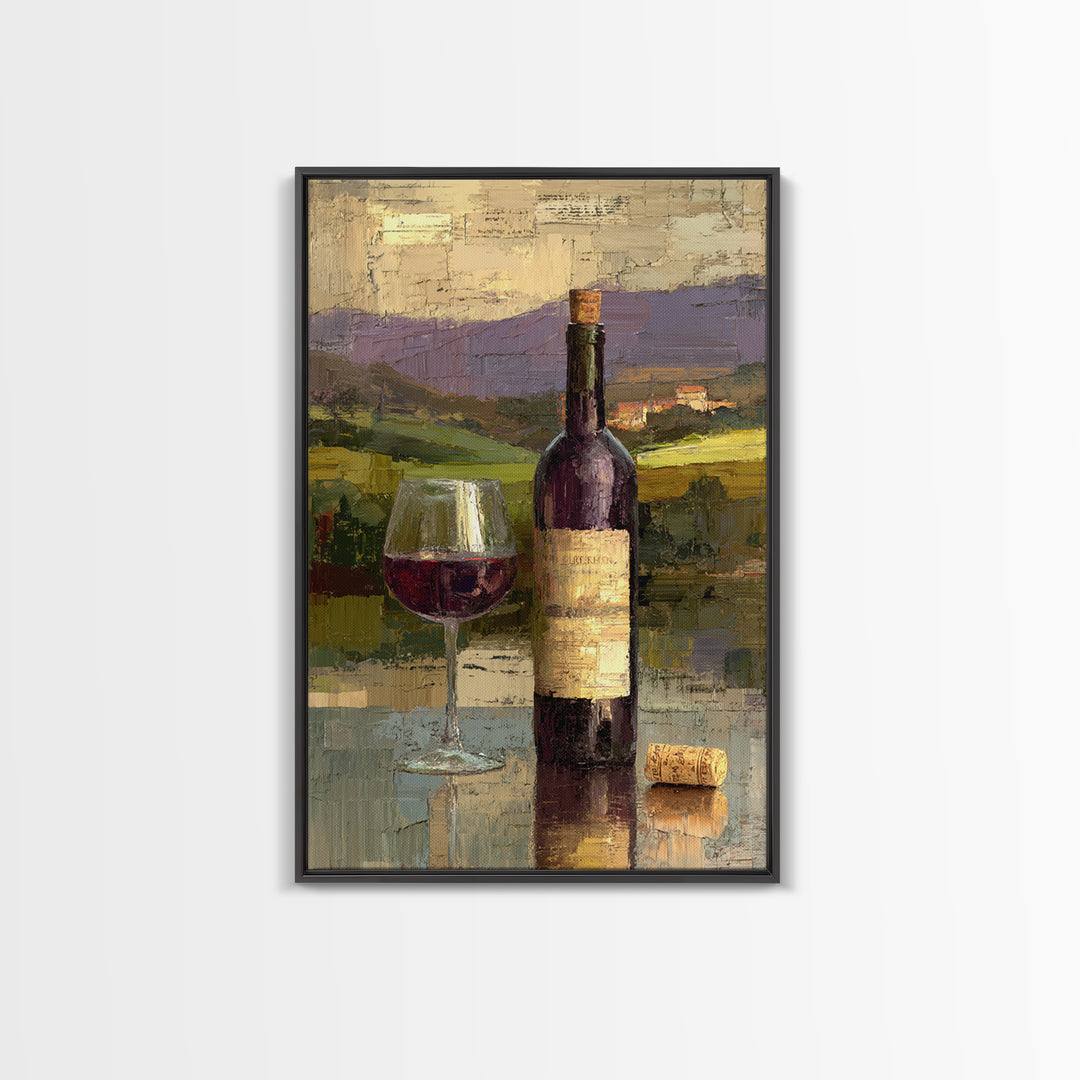 French Vineyard Hills Canvas Print, Winery Art, Gallery Decor, Winery Decor, Fine Art, Vineyard, Wall Art, Home Decor, WIN-2x3-16