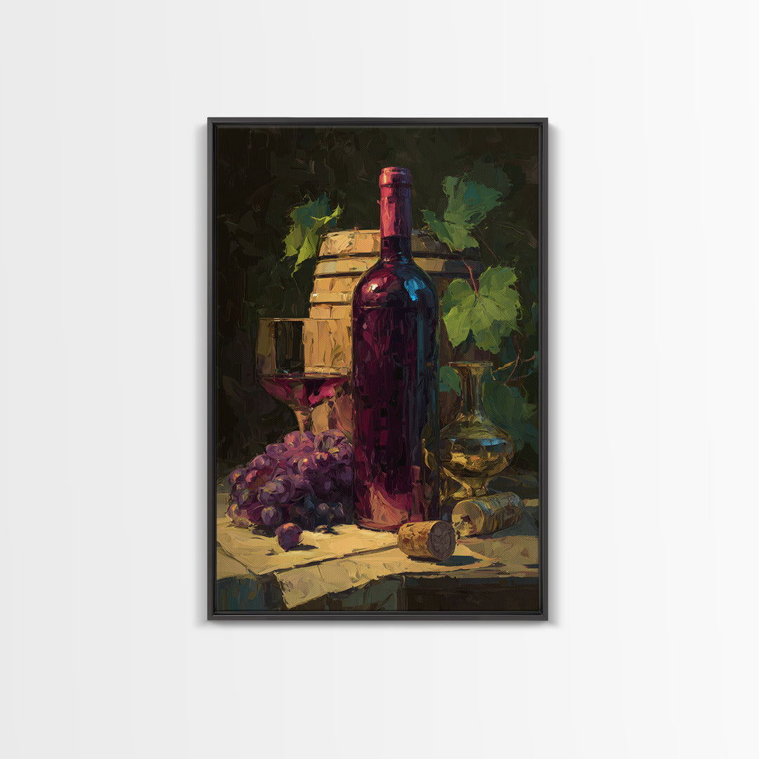 Red Wine Swirl Abstract Framed Canvas Print, Winery Art, Kitchen Art, Winery Decor, Abstract Art, Vineyard, Living Room Art, WIN-2x3-63
