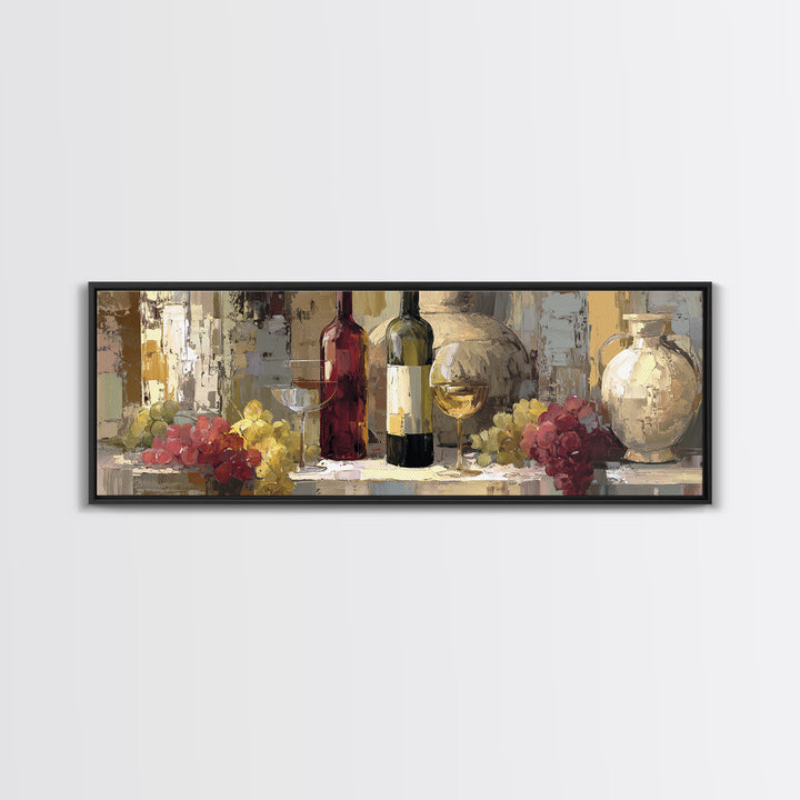Old Cellar Key and Wine Label Shapes Canvas Print, Winery Art, Wall Decor, Winery Decor, Fine Art, Vineyard, Kitchen Art, WIN-3x1-76