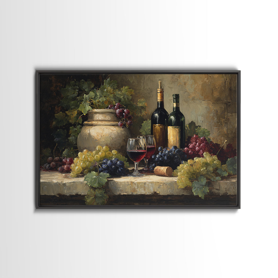 Italian Villa Vineyard Landscape Canvas Print, Winery Art, Gallery Decor, Winery Decor, Fine Art, Vineyard, Wall Art, WIN-3x2-48