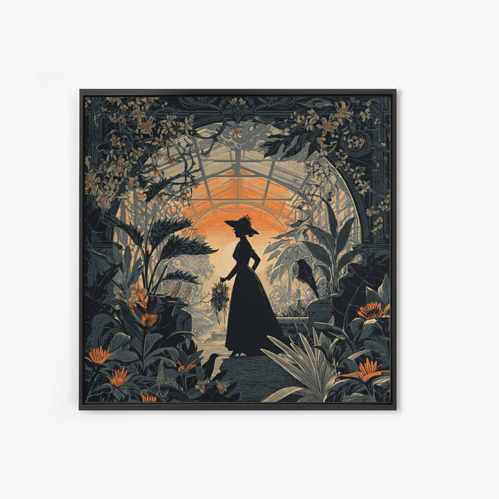 The Witch Queen Greenhouse - Icon Portrait, Halloween Wall Art, Square Wall Art, Framed Canvas Print, Halloween Home Decor, Gothic Wall Art