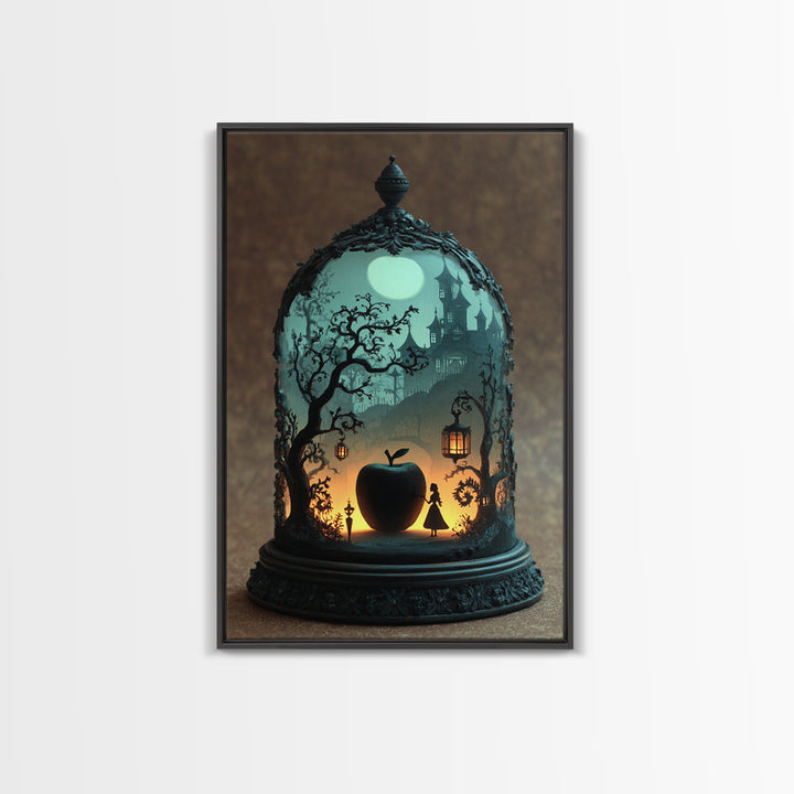 The Poison Apple Reliquary - Icon Portrait, Dark Fantasy Wall Art, Vertical Wall Art, Canvas Print, Halloween Home Decor, Gothic Wall Art