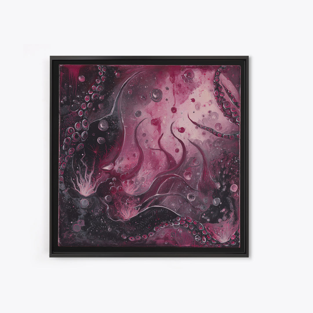 The Bride Of The Abyssal Moon, Gothic Home Decor, Square Wall Art, Framed Canvas Print, Halloween Home Decor, Gothic Wall Art
