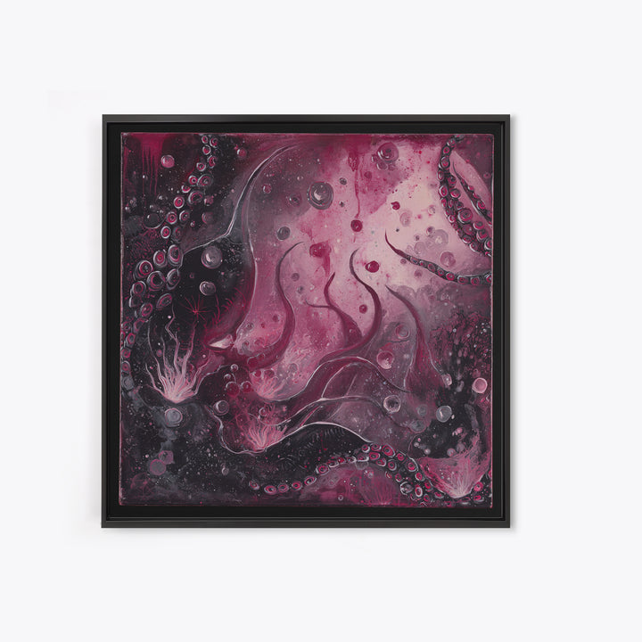 The Bride Of The Abyssal Moon, Gothic Home Decor, Square Wall Art, Framed Canvas Print, Halloween Home Decor, Gothic Wall Art