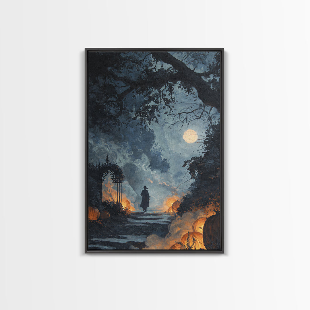 The Grave Gardener Of Yuggoth, Occult Wall Decor, Vertical Wall Art, Canvas Print, Halloween Home Decor, Gothic Wall Art, Horror Wall Art