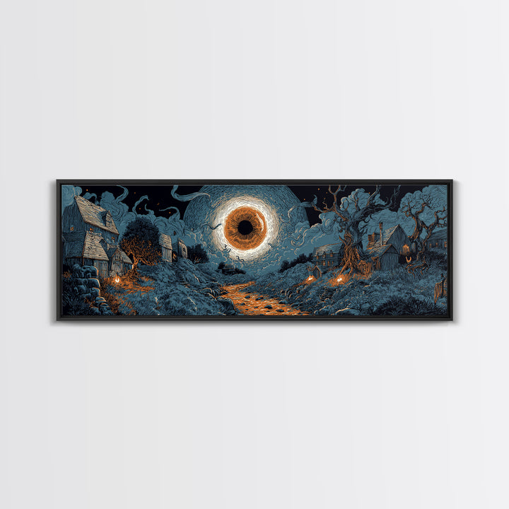 The Grave Gardener Of Yuggoth, Cosmic Horror Decor, Extra Wide Wall Art, Canvas Print, Halloween Home Decor, Gothic Wall Art