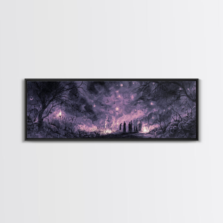 The Children Of The Star Orchard, Macabre Halloween Art, Extra Wide Wall Art, Canvas Print, Halloween Home Decor, Gothic Wall Art
