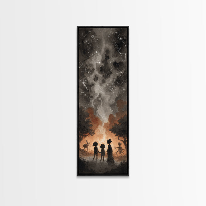 The Children Of The Star Orchard, Lovecraftian Wall Art, Tall Narrow Wall Art, Canvas Print, Halloween Home Decor, Gothic Wall Art