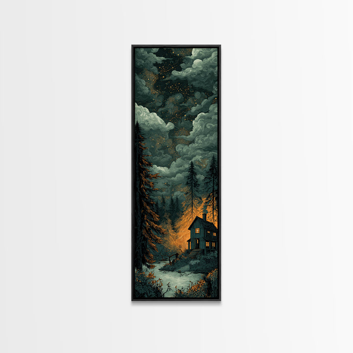 The Doll From Beyond The Void, Dark Fantasy Wall Art, Tall Narrow Wall Art, Canvas Print, Halloween Home Decor, Gothic Wall Art