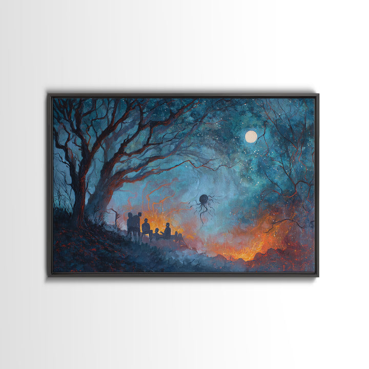 The Festival Of The Little Old Ones, Macabre Halloween Art, Landscape Wall Art, Canvas Print, Halloween Home Decor, Gothic Wall Art