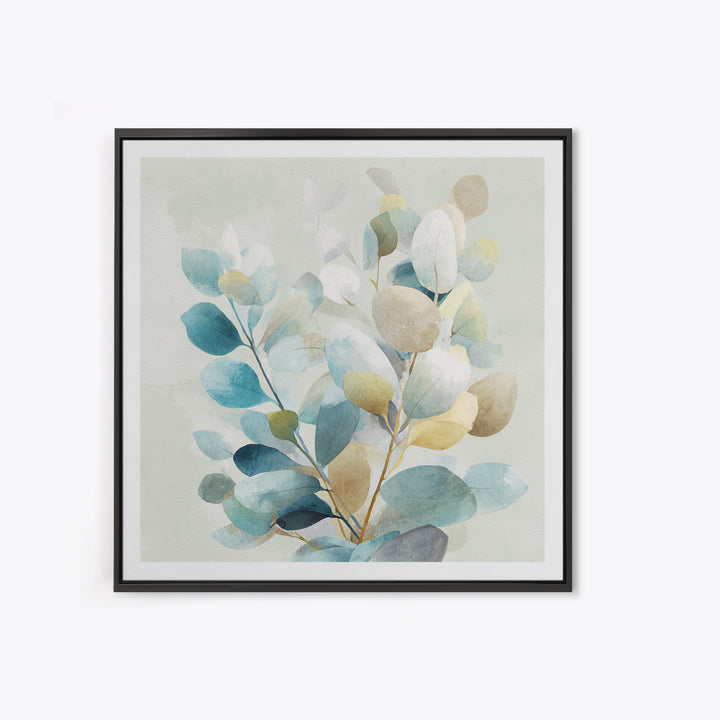 Clean Eucalyptus Leaf Study Canvas Print, Waiting Room Art, Minimalist Art, Waiting Room Decor, Fine Art, Calm, Luxury Decor, WRA-1x1-17