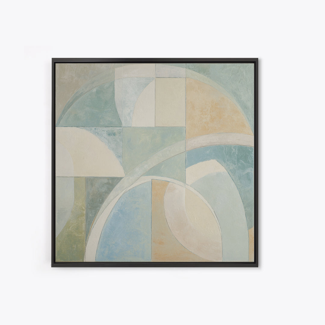 Modern Neutral Arch Abstraction Framed Canvas Print, Waiting Room Art, Therapy Office Decor, Waiting Room Decor, Fine Art, Calm, WRA-1x1-21