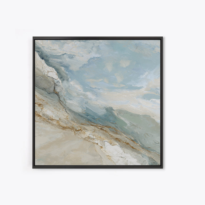 Light Marble Texture Abstract Framed Canvas Print, Waiting Room Art, Dog Wall Art, Waiting Room Decor, Abstract Art, Calm, WRA-1x1-24