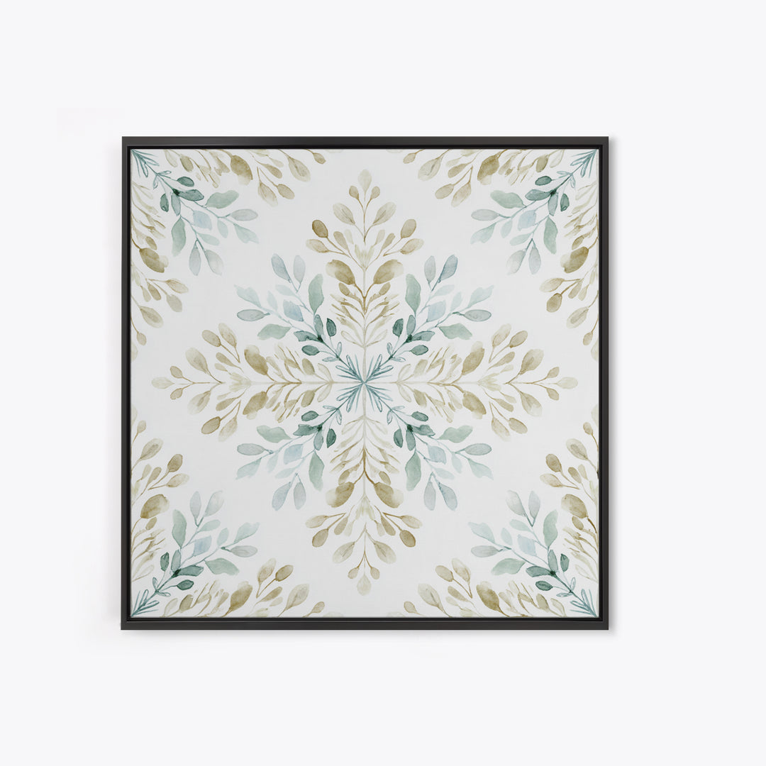 Neutral Botanical Branch Framed Canvas Print, Waiting Room Art, Minimalist Wall Art, Waiting Room Decor, Oil Painting, Calm, WRA-1x1-27
