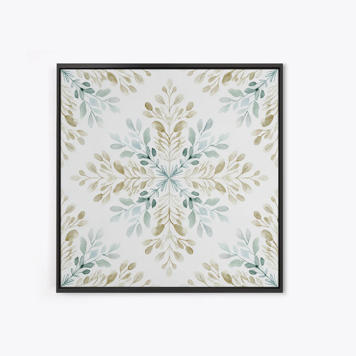 Neutral Botanical Branch Framed Canvas Print, Waiting Room Art, Minimalist Wall Art, Waiting Room Decor, Oil Painting, Calm, WRA-1x1-27