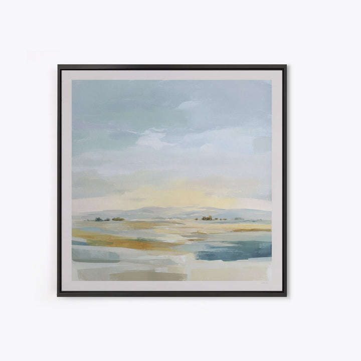 Warm Desert Sunrise Framed Canvas Print, Waiting Room Art, Photography Print, Waiting Room Decor, Calm, Minimalist Decor, WRA-1x1-37