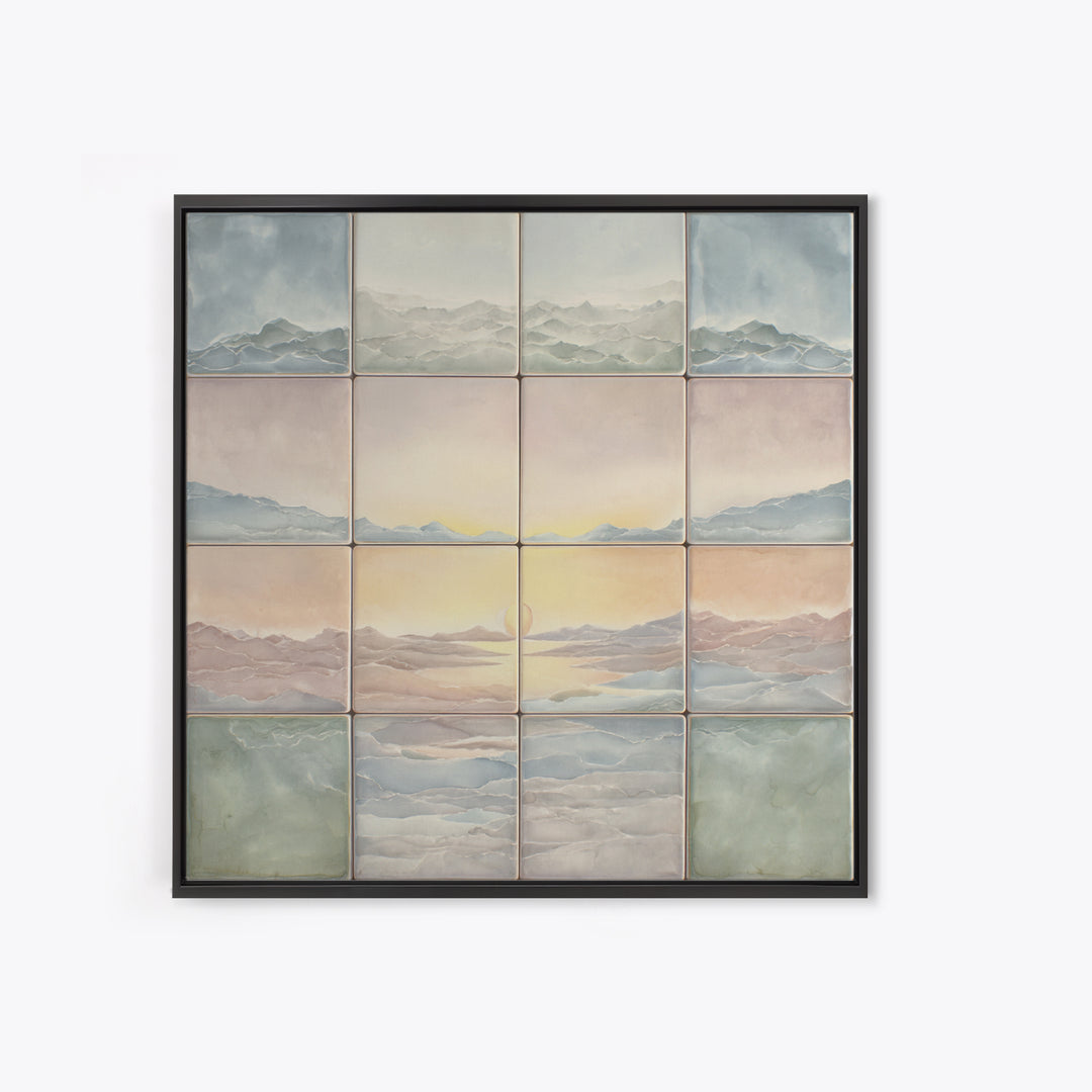 Warm Desert Sunrise Framed Canvas Print, Waiting Room Art, Photography Print, Waiting Room Decor, Calm, Minimalist Decor, WRA-1x1-61