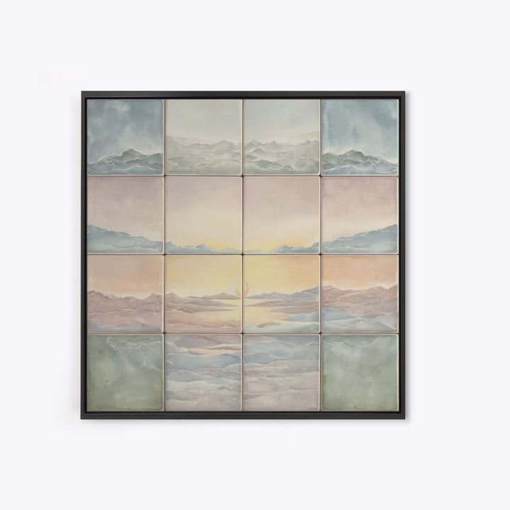 Warm Desert Sunrise Framed Canvas Print, Waiting Room Art, Photography Print, Waiting Room Decor, Calm, Minimalist Decor, WRA-1x1-61