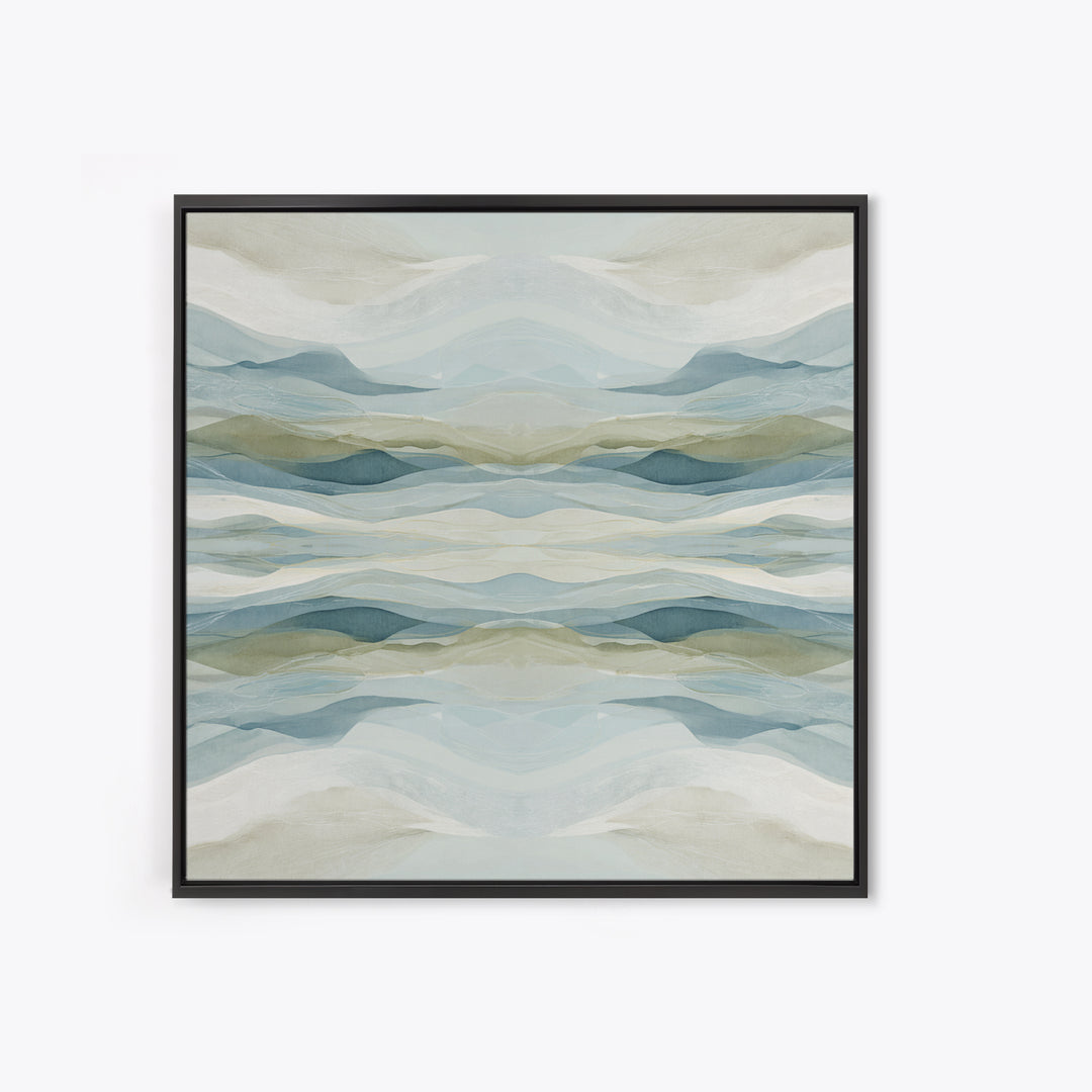 Soft Abstract Waves Framed Canvas Print, Waiting Room Art, Photography Print, Waiting Room Decor, Abstract Art, Calm, WRA-1x1-74