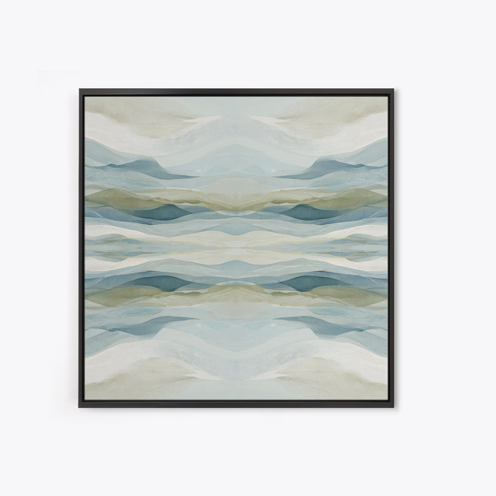 Soft Abstract Waves Framed Canvas Print, Waiting Room Art, Photography Print, Waiting Room Decor, Abstract Art, Calm, WRA-1x1-74