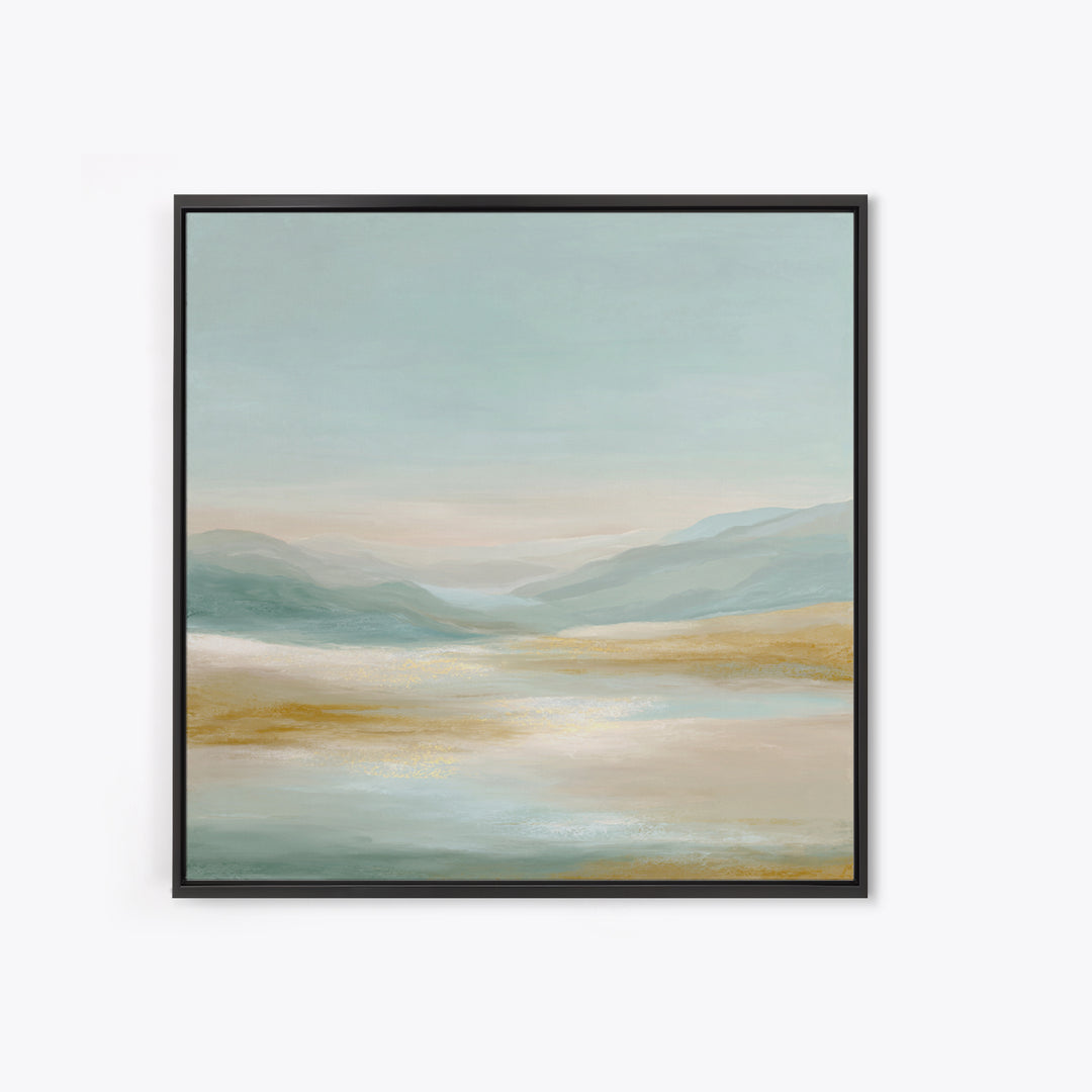 Warm Desert Sunrise Canvas Print, Waiting Room Art, Boho Decor, Waiting Room Decor, Oil Painting, Calm, Printable Wall Art, WRA-1x1-85