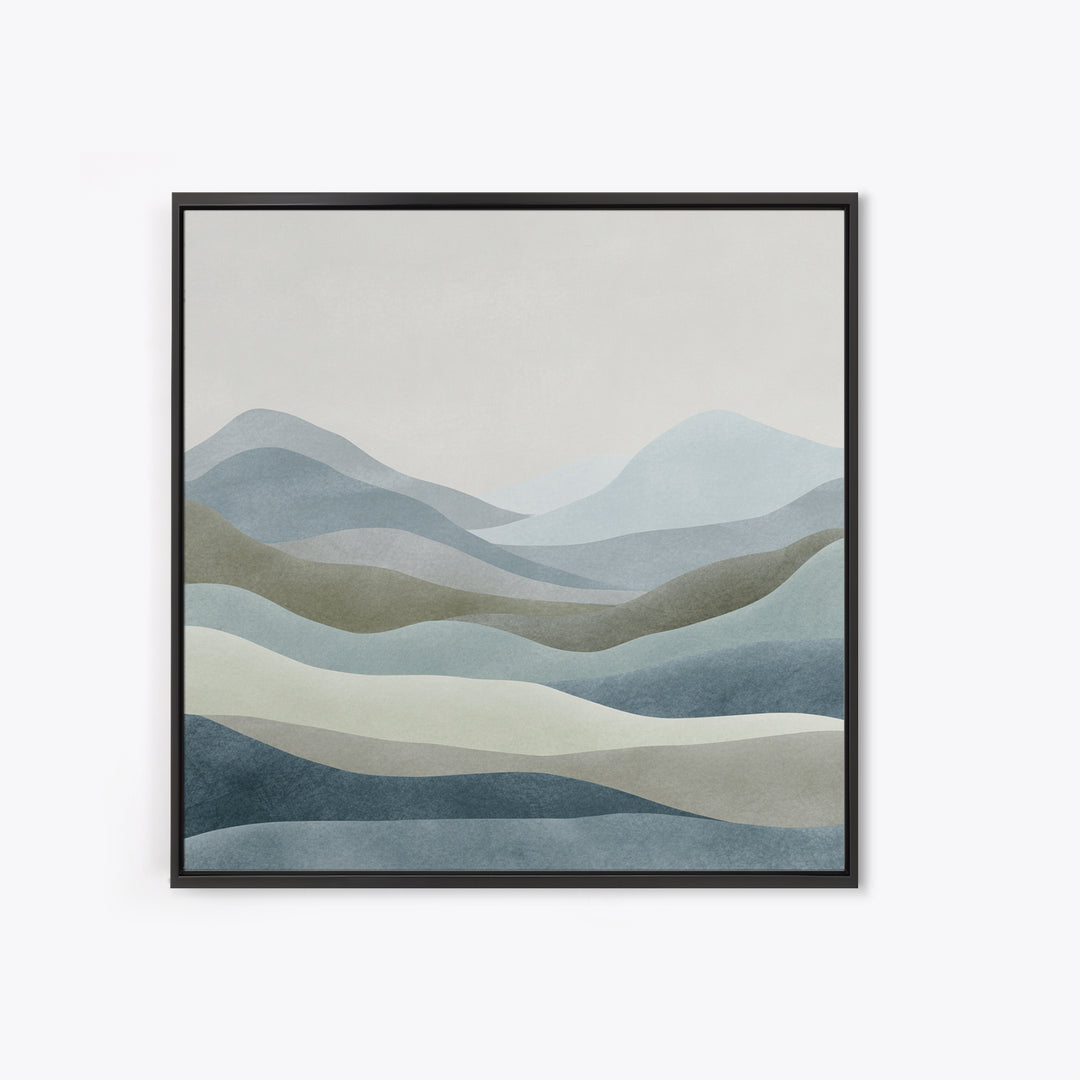 Simple Mountain Layers Canvas Print, Waiting Room Art, Modern Decor, Waiting Room Decor, Oil Painting, Calm, Home Decor, WRA-1x1-86