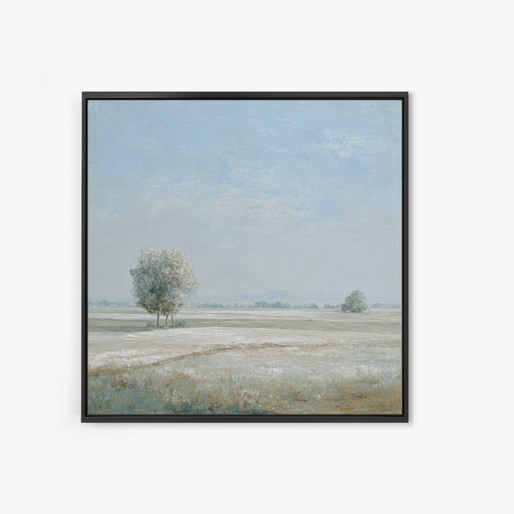 Open Field with Distant Tree Canvas Print, Waiting Room Art, Neutral Decor, Waiting Room Decor, Fine Art, Calm, Wall Art, WRA-1x1-95