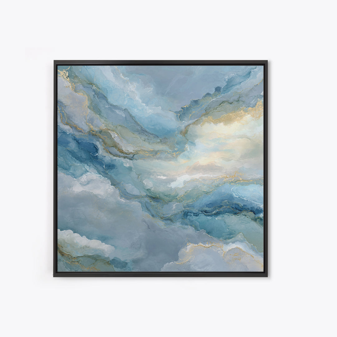 Soft Abstract Waves Canvas Print, Waiting Room Art, Boho Decor, Waiting Room Decor, Abstract Art, Calm, Printable Wall Art, WRA-1x1-98
