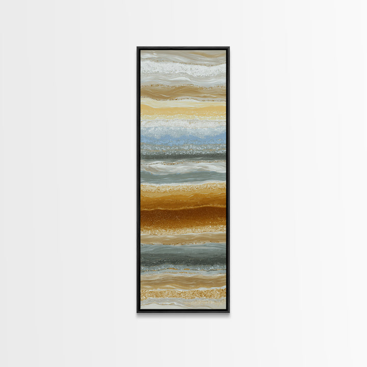 Warm Desert Sunrise Canvas Print, Waiting Room Art, Soundwave Art, Waiting Room Decor, Watercolor Art, Calm, WRA-1x3-1