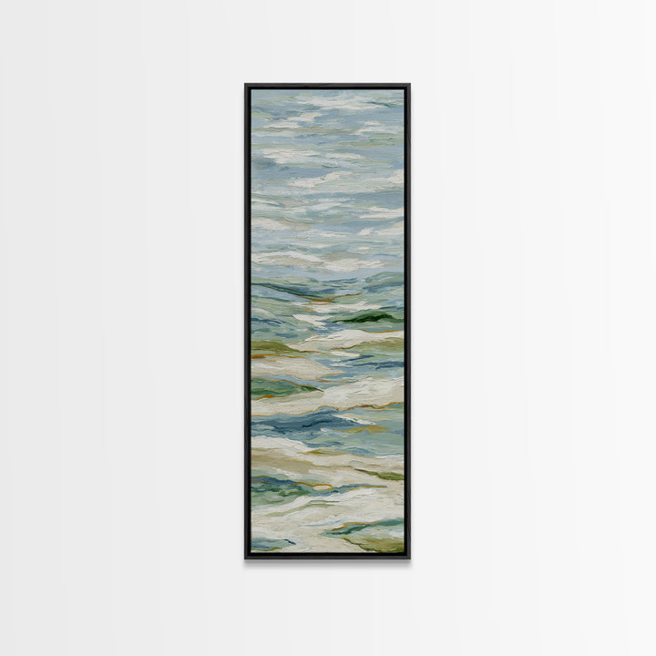 Soft Abstract Waves Canvas Print, Waiting Room Art, Therapy Office Decor, Waiting Room Decor, Fine Art, Calm, Art Print, WRA-1x3-14