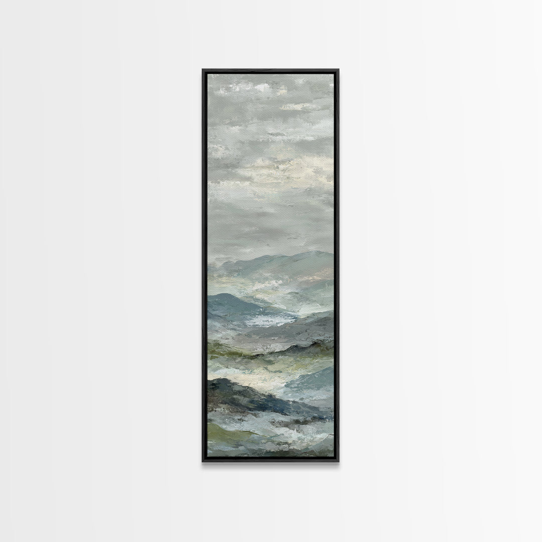 Simple Mountain Layers Canvas Print, Waiting Room Art, Dog Wall Art, Waiting Room Decor, Calm, Boho Decor, Luxury Decor, WRA-1x3-2