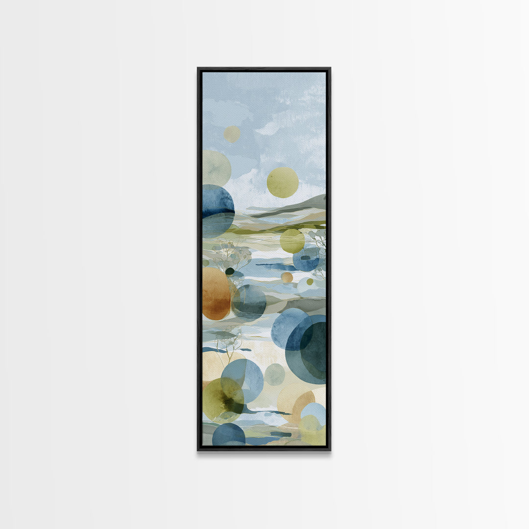 Abstract Circles Suggesting Calm Movement Canvas Print, Waiting Room Art, Dental Wall Art, Waiting Room Decor, Fine Art, Calm, WRA-1x3-22