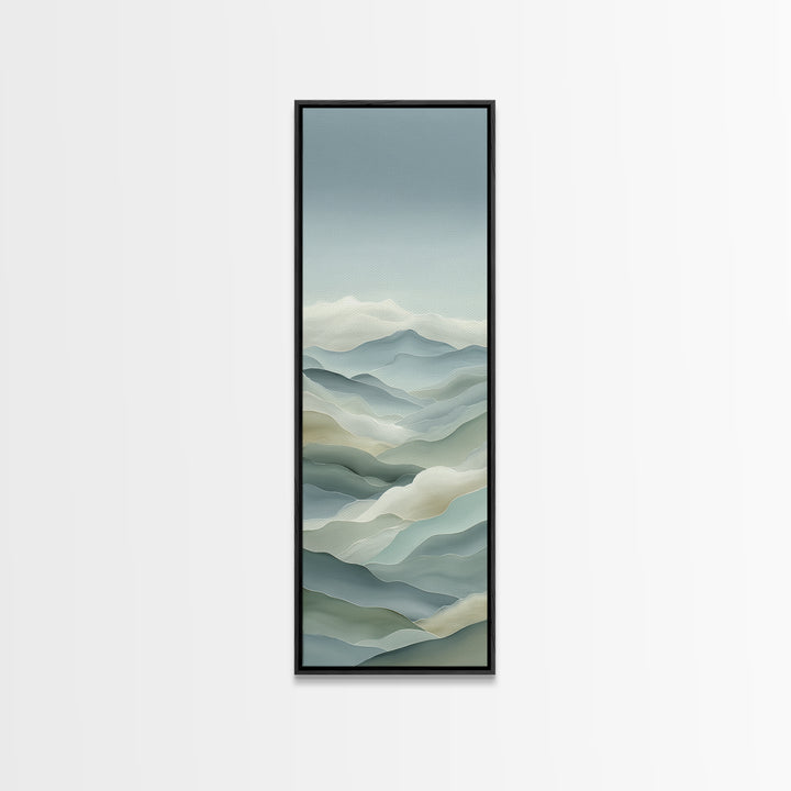 Simple Mountain Layers Canvas Print, Waiting Room Art, Dog Wall Art, Waiting Room Decor, Calm, Boho Decor, Luxury Decor, WRA-1x3-26