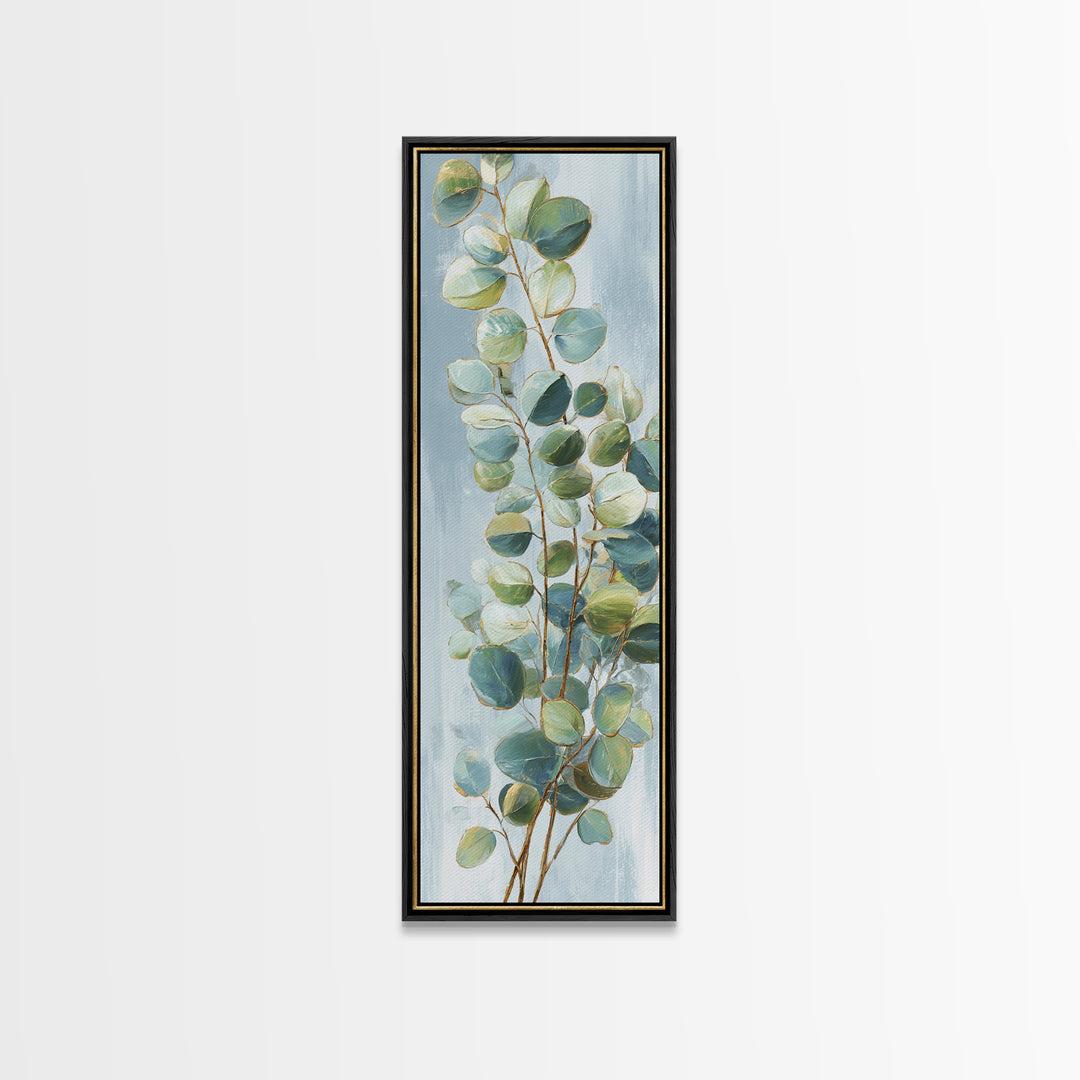 Clean Eucalyptus Leaf Study Framed Canvas Print, Waiting Room Art, Modern Decor, Waiting Room Decor, Fine Art, Calm, Home Decor, WRA-1x3-29