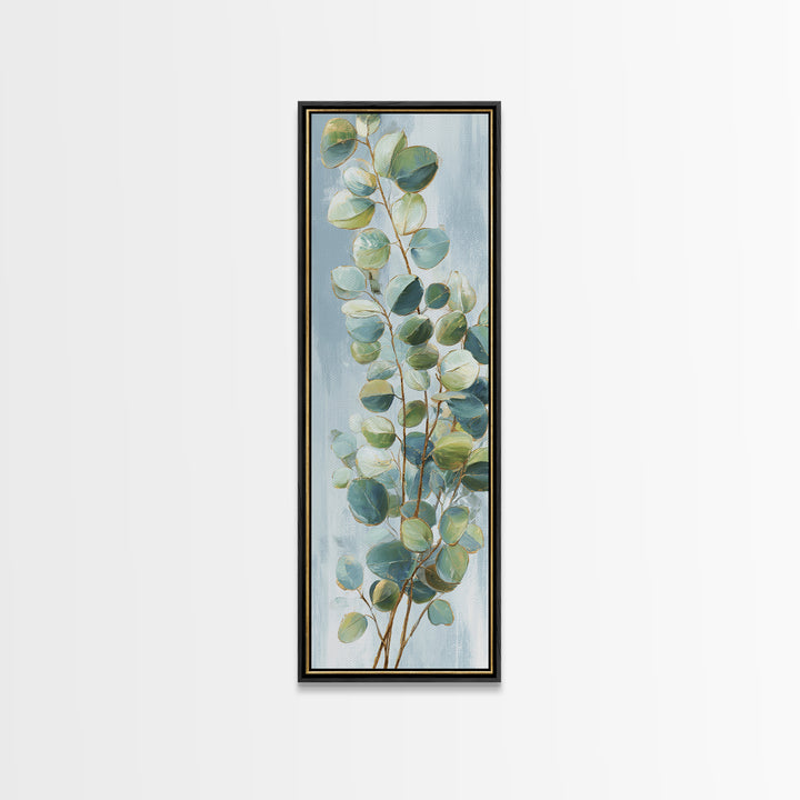 Clean Eucalyptus Leaf Study Framed Canvas Print, Waiting Room Art, Modern Decor, Waiting Room Decor, Fine Art, Calm, Home Decor, WRA-1x3-29