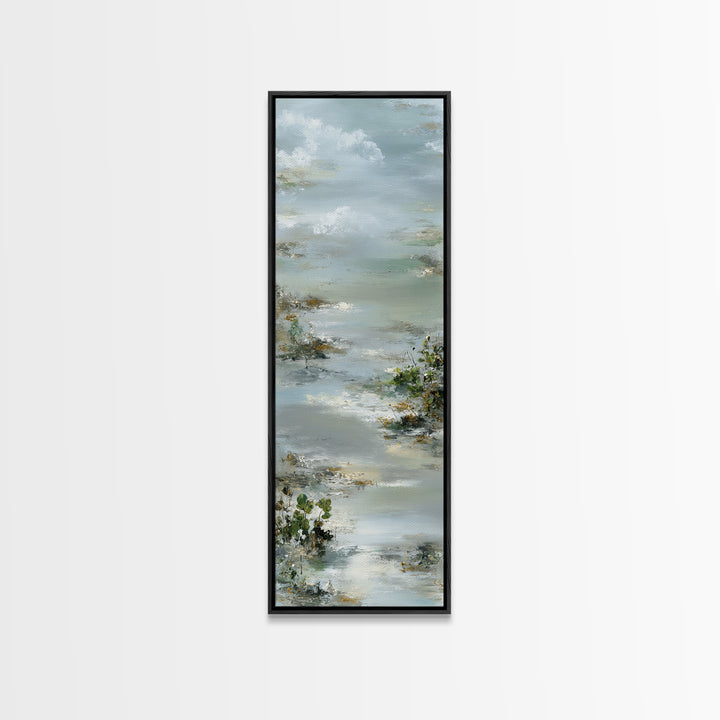 Soft Lavender Botanical Still Life Canvas Print, Waiting Room Art, Textured Painting, Waiting Room Decor, Watercolor Art, Calm, WRA-1x3-32