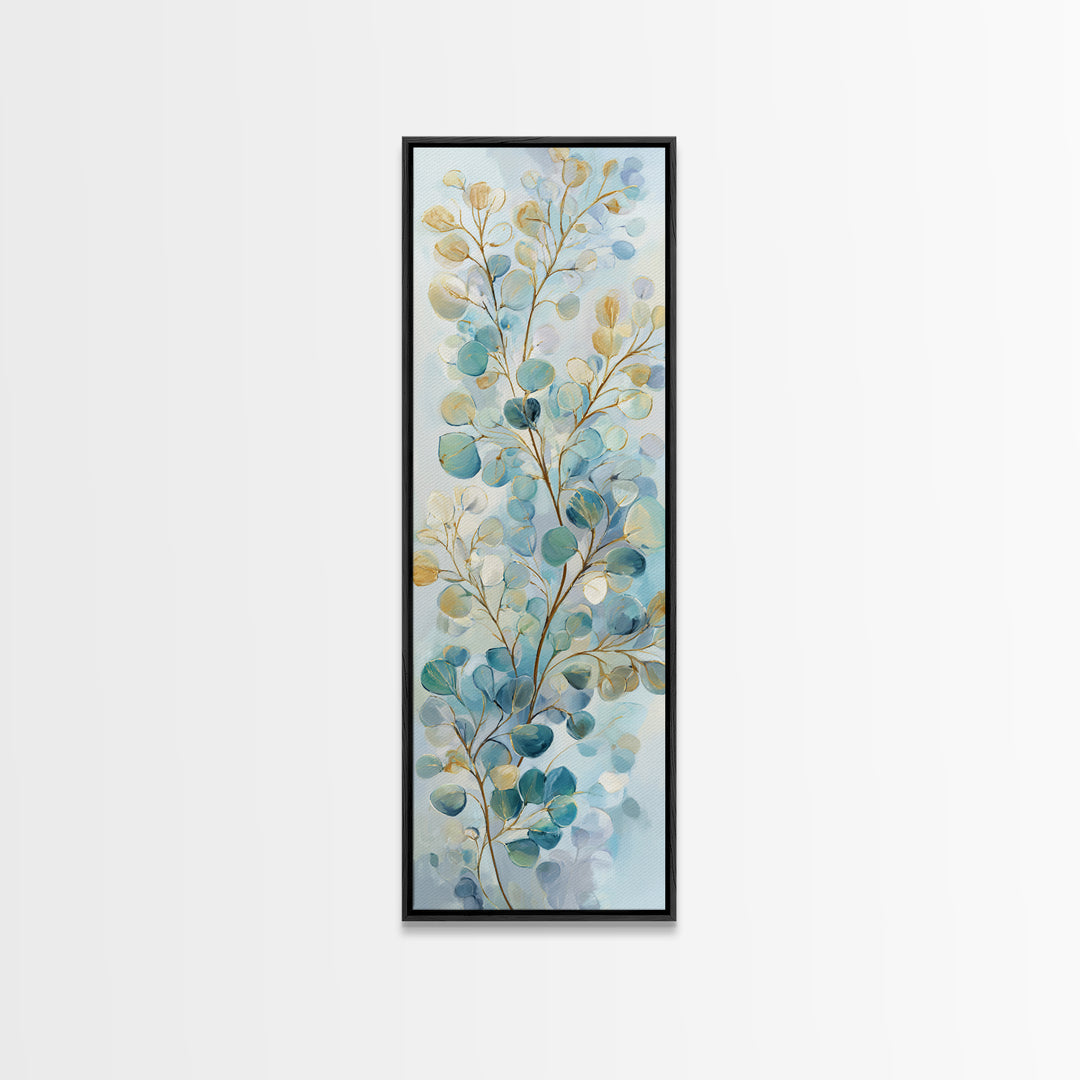 Neutral Botanical Branch Canvas Print, Waiting Room Art, Abstract Art, Waiting Room Decor, Oil Painting, Calm, Landscape, WRA-1x3-39