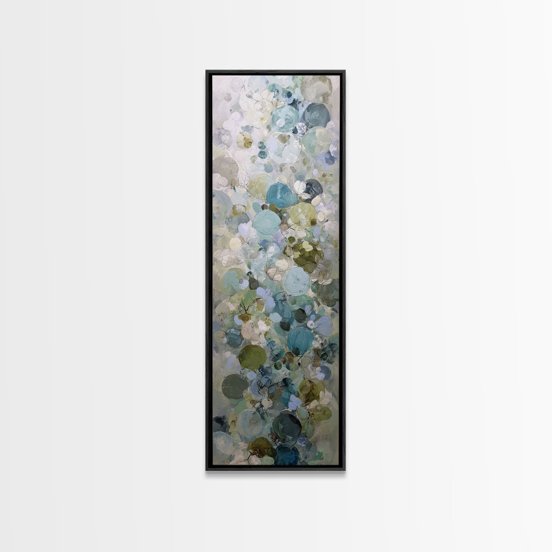 Abstract Circles Suggesting Calm Movement Framed Canvas Print, Waiting Room Art, Dental Art, Waiting Room Decor, Abstract Art, WRA-1x3-46