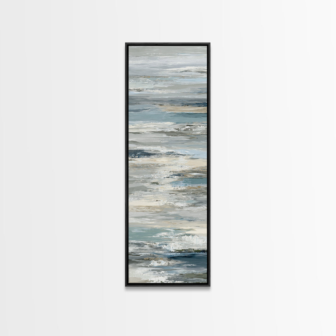 Simple Mountain Layers Framed Canvas Print, Waiting Room Art, Fine Art, Waiting Room Decor, Calm, Minimalist Decor, WRA-1x3-50