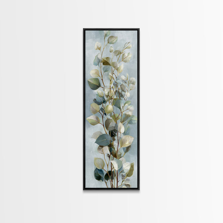 Clean Eucalyptus Leaf Study Framed Canvas Print, Waiting Room Art, Modern Decor, Waiting Room Decor, Fine Art, Calm, Home Decor, WRA-1x3-53