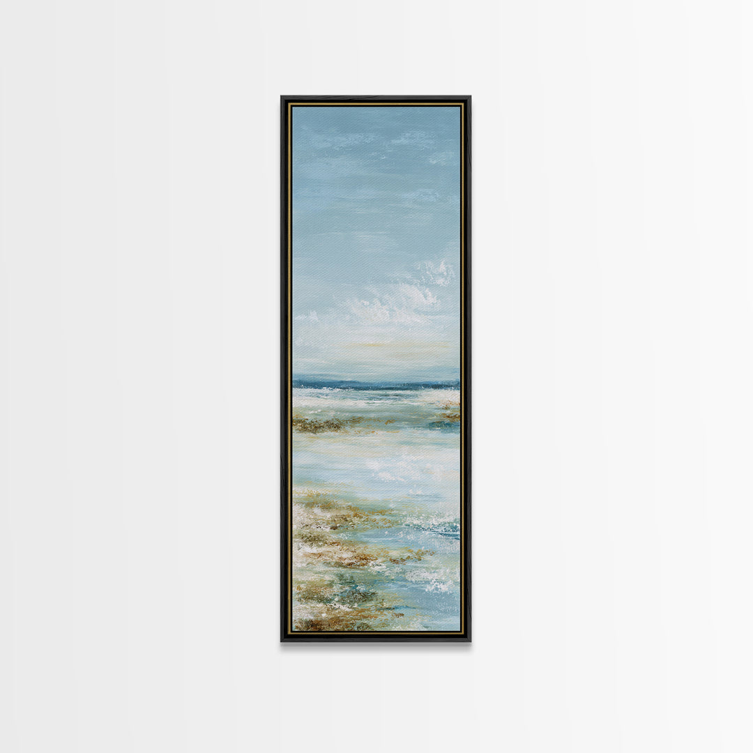 Peaceful Lake Reflection at Dawn Framed Canvas Print, Waiting Room Art, Office Wall Art, Waiting Room Decor, Fine Art, Calm, WRA-1x3-64