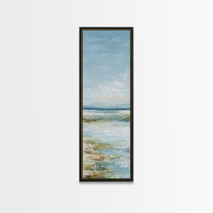 Peaceful Lake Reflection at Dawn Framed Canvas Print, Waiting Room Art, Office Wall Art, Waiting Room Decor, Fine Art, Calm, WRA-1x3-64