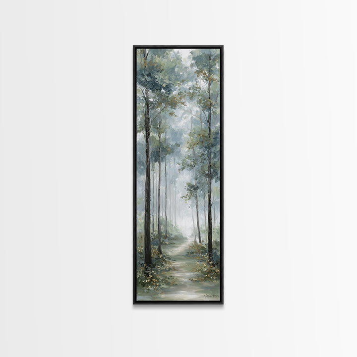 Misty Forest Path Canvas Print, Waiting Room Art, Therapy Office Decor, Waiting Room Decor, Oil Painting, Calm, Art Print, WRA-1x3-95