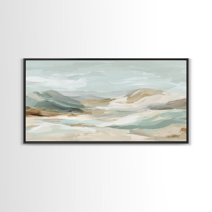 Light Marble Texture Abstract Framed Canvas Print, Waiting Room Art, Statement Artwork, Waiting Room Decor, Abstract Art, Calm, WRA-2x1-20
