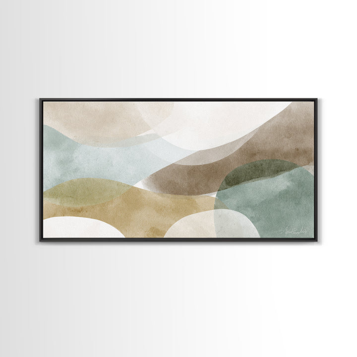 Minimal Geometric Composition Framed Canvas Print, Waiting Room Art, Home Decor, Waiting Room Decor, Fine Art, Calm, Modern Art, WRA-2x1-25