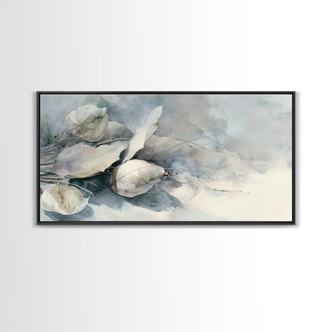 Soft Lavender Botanical Still Life Framed Canvas Print, Waiting Room Art, Home Decor, Waiting Room Decor, Fine Art, Calm, WRA-2x1-40