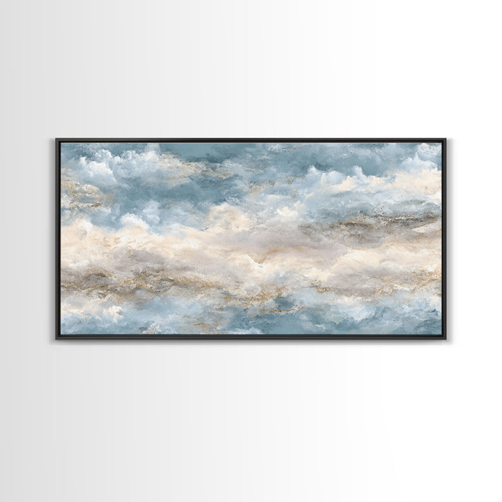 Light Marble Texture Abstract Canvas Print, Waiting Room Art, Textured Painting, Waiting Room Decor, Calm, Printable Art, WRA-2x1-44